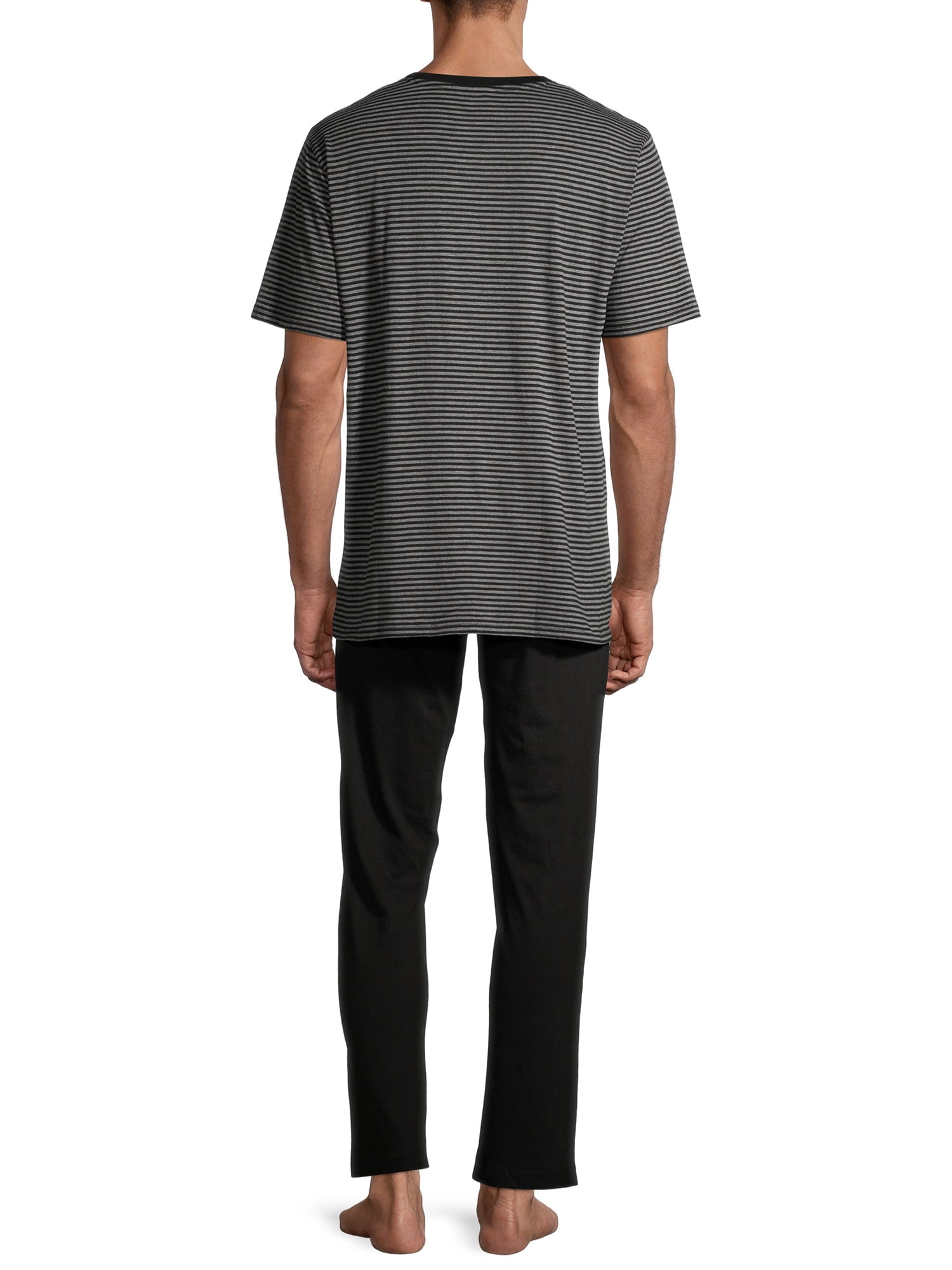 Hanes Men's Soft Pajama Short Sleeve Top and Pants Set