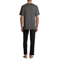 thumbnail image 5 of Hanes Men's Soft Pajama Short Sleeve Top and Pants Set, 5 of 6