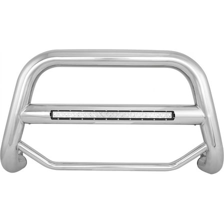 Black Horse MAX BEACON Bull Bar No skid plate Stainless Steel Compatible with 98-04 Chevrolet Blazer|98-04 Chevrolet S10|98-02 GMC S15 Jimmy|98-04 GMC Sonoma|98-00 Hombre|98-01 Bravada-MAB-GMB1701S