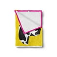 thumbnail image 2 of Cattle Soft Flannel Fleece Blanket, Pop Art Style Cow Head Portraits Composition in Vibrant Colors Graphic Illustration, Cozy Plush for Indoor and Outdoor Use, 70" x 90", Multicolor, by Ambesonne, 2 of 5
