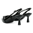 thumbnail image 2 of JENN ARDOR Slingback Kitten Low Heels Pointed Closed Toe Buckle Strap Dress Shoes Wedding Work Pumps, 2 of 5