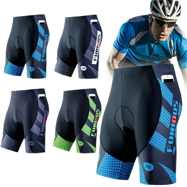 Aptoco Compression Biking Shorts for Men with 4D Pad Side Pocket Breathable QuickDry Riding
