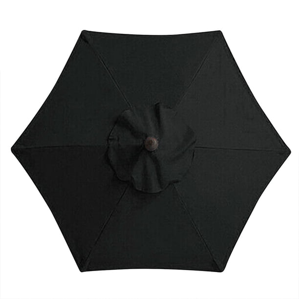 Cubierta para Patio DQrwqpou 6 Huesos Accesorios Desmontables 2m Negro