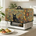 thumbnail image 2 of TSOVTHRID Black Cat Floral Painting Print Microwave Oven Dust Cover Dust-Proof Microwave Toaster Oven Cover Easy Clean Kitchen Machine Covers Case Protections Protector, 20.9"W x 15.7"D x 12.4"H, L, 2 of 7