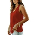 thumbnail image 3 of MOSHU Tank Tops for Women Flowy Deep V Neck Women Shirts Loose Fit Summer Sleeveless Tops, 3 of 9