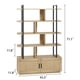 thumbnail image 3 of Estantería de Ratán de 71.1" y 5 Niveles – Gabinete con Puertas – Estantería Grande de Madera para Granja – 7 Estantes Abiertos – Almacenamiento Moderno, 3 of 8