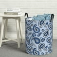 thumbnail image 6 of Susaid Blue Paisley Pattern Vintage Print Waterproof Oxford Cloth Storage Circular Laundry Hamper BasketCapacity for Home-Small, 6 of 6