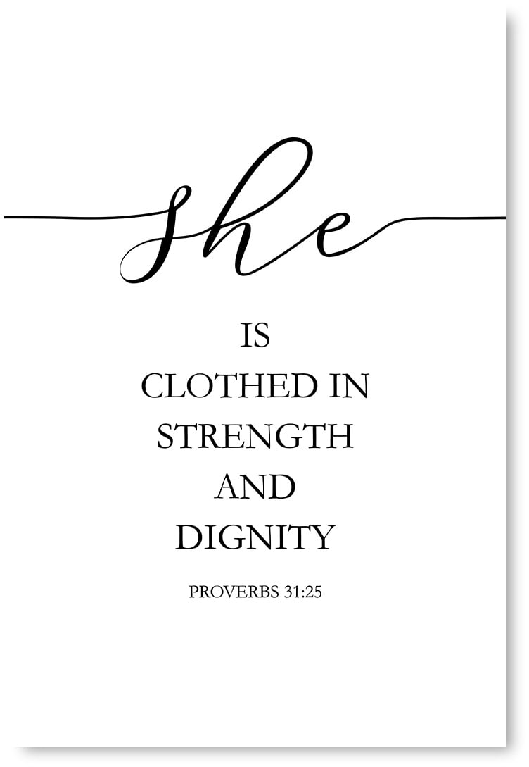 Proverbs 3:5-6 Poster Trust in the Lord Bible Verse Quote Wall Art 24x18