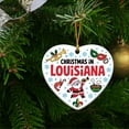 thumbnail image 2 of Ceramic Christmas Ornament - Christmas in Louisiana, Christmas Tree Decoration, Ceramic Heart Ornament Keepsake for Family Friends Teachers Coworkers Home Décor 206OR18, 2 of 5