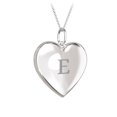 thumbnail image 1 of Collier Médaillon Cœur Initial en Argent Sterling, 1 of 2