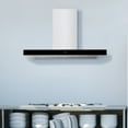 thumbnail image 6 of Hauslane Chef Series WM-739 30-inch Wall Mount Range Hood | T-Style with Black Glass Panel | 3 Speed, Professional Suction, Touch Control, Baffle Filters | Vented or Ductless, 6 of 11