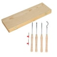 thumbnail image 2 of Ensemble d'Outils de Tournage de Tour, 4 Pcs Manche de Manchurien d'Outil de Tour pour Travail du Bois, 2 of 8