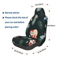 thumbnail image 2 of Picia Baby Sloths Sleeping Print Waterproof Sweating Car Seat Cover for Post Gym Workout, Running, Beach and Hiking, Universal Fit Anti-Slip Bucket Seat Protector, 2 of 5