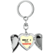 thumbnail image 1 of Llavero de alas de ángel en forma de corazón, 1 of 3