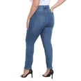 thumbnail image 5 of HDE Women's Plus Size Skinny Jeans Pull On Stretch Denim Jegging with Pockets Blue - 1X, 5 of 7