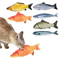 thumbnail image 3 of Jouet pour Chat 11.81 Po Poisson Réaliste Résistant aux Morsures Jouet à Mâcher pour Chat avec Herbe à Chat, 3 of 10