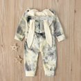 thumbnail image 6 of Ruyang Infant Baby Zip Up Jumpsuit Cute Bunny Ear Tie Dye Hooded Romper Long Sleeve Footless One Piece Outfit for Newborn Boys Girls, 6 of 6