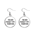 thumbnail image 1 of Never foget mi http temporada de graduacion Pendientes pendientes de plata colgantes joyas señora Unbranded M, 1 of 3
