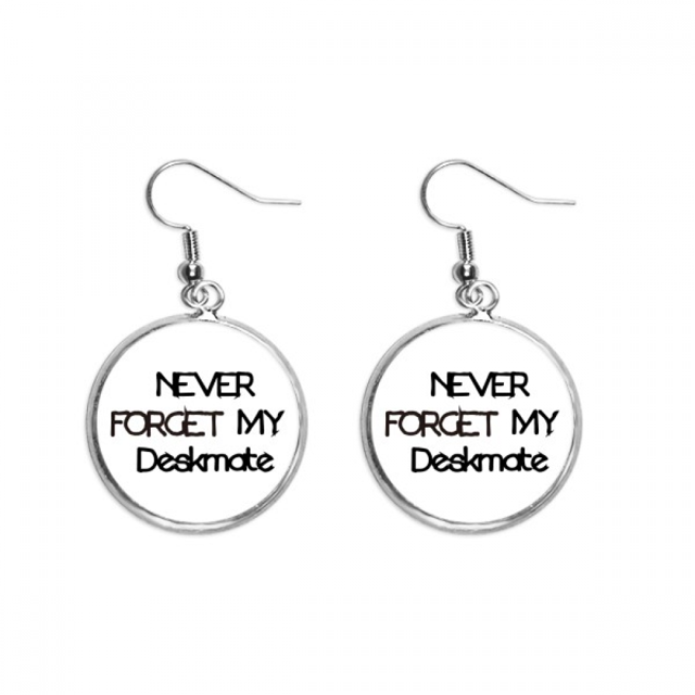 Never foget mi http temporada de graduacion Pendientes pendientes de plata colgantes joyas señora Unbranded M