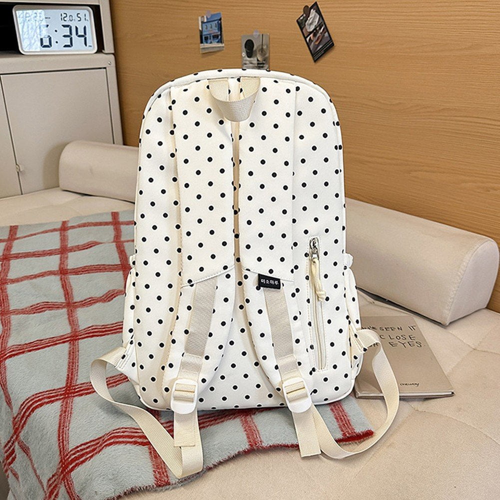 Slccxzc Polka Dot Ita Backpack, Aesthetic Daypack for Travel Daily Use