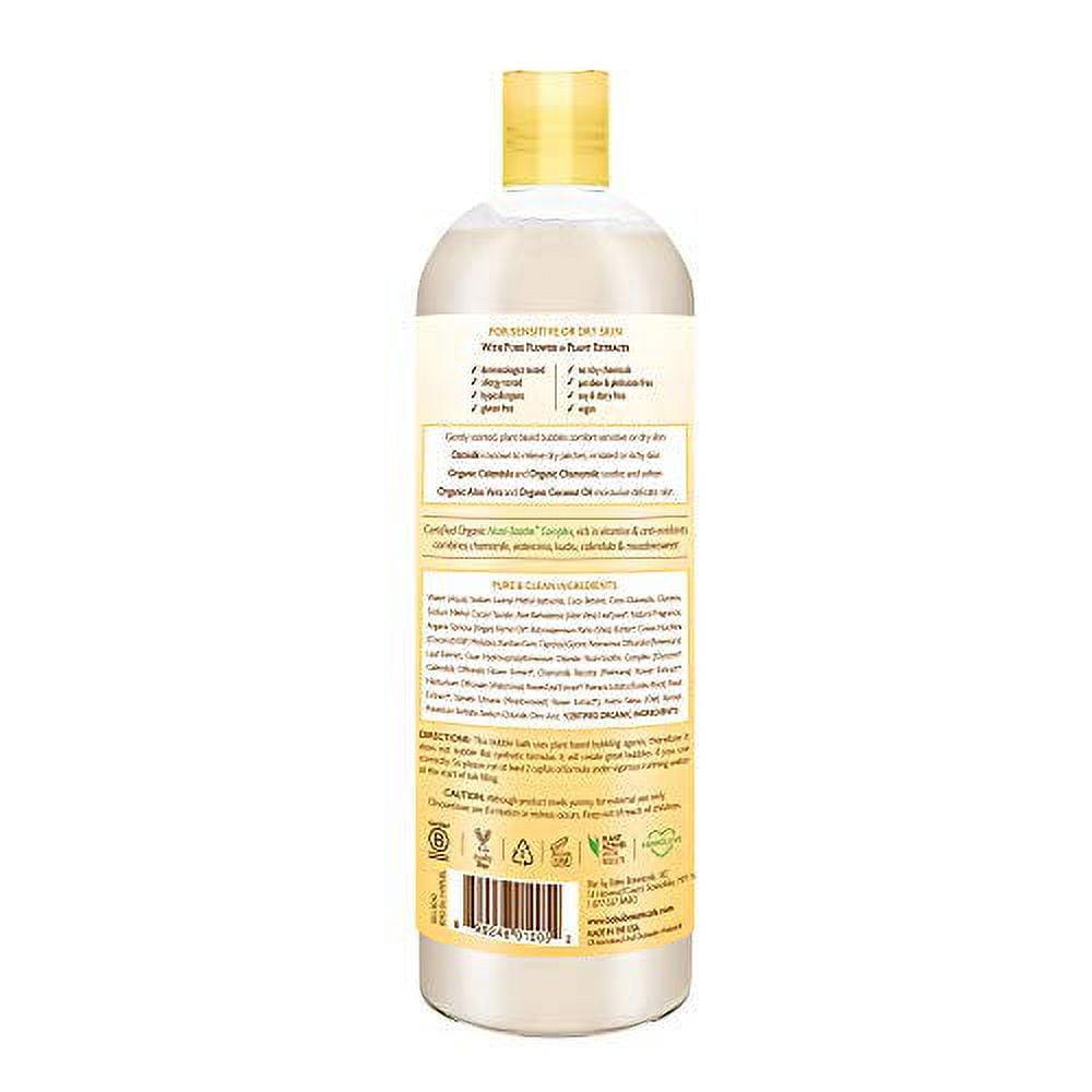 Babo Botanicals Moisturizing Plant-Based 2-in-1 Bubble Bath & Wash - with Organic Calendula & Natural Oat Milk - For Babies, Kids & Adults with Sensitive Skin - Hypoallergenic & Vegan - 15 oz