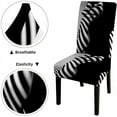 thumbnail image 4 of Black White Chair Slipcovers for Dining Room 4 Pack Woman Sexy Artistic Black and White Line Stretch Spandex Kitchen Chair Slipcovers Removable Washable Geometric Parsons Chair Cover, 4 of 5