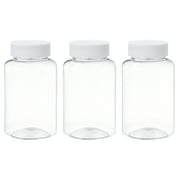 Uxcell 250ml Plastic Reagent Bottles Empty Containers with Screw Cap Clear, 10 Count