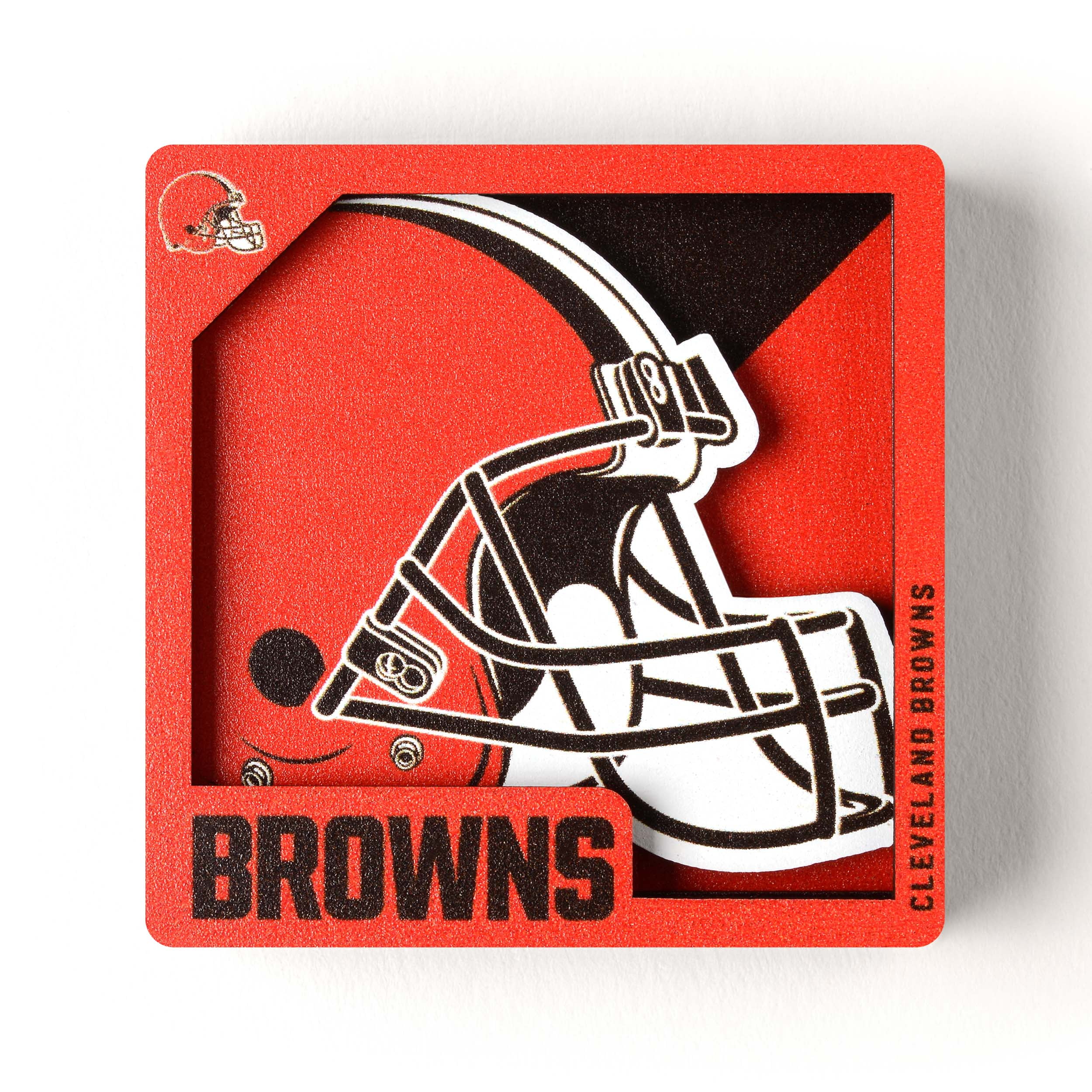 YouTheFan NFL Cleveland Browns 3D Logo Series Magnet