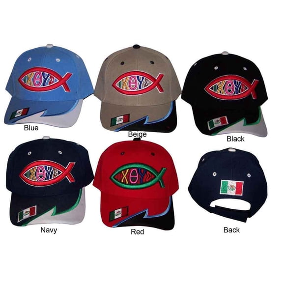 Jesus Mexican Flag Christian Catholic Baseball Caps Embroidered (ccap339-BL)