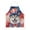 Akita 5634, variant on Finnish Spitz Patriotic American Apron 27 in x 30 in