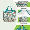 thumbnail image 4 of Garden Tool Bag,Pioneer Flower Floral Print Pattern Garden Tool Organizer,Garden Gifts,Waterproof Multi-Pocket Garden Tool Storage 11.8x5.5x11.4 Inch(Tools NOT Included), 4 of 6