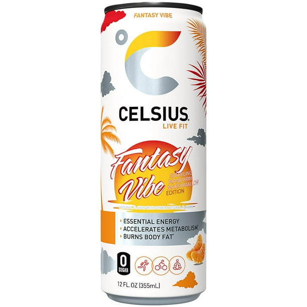 Celsius Sparkling Energy Drink with MetaPlus Formula Fantasy Vibe (12