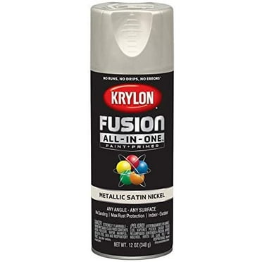 Krylon Fusion All-In-One Metallic Satin Nickel Paint   Primer Spray Paint 12 oz. - Case of: 6