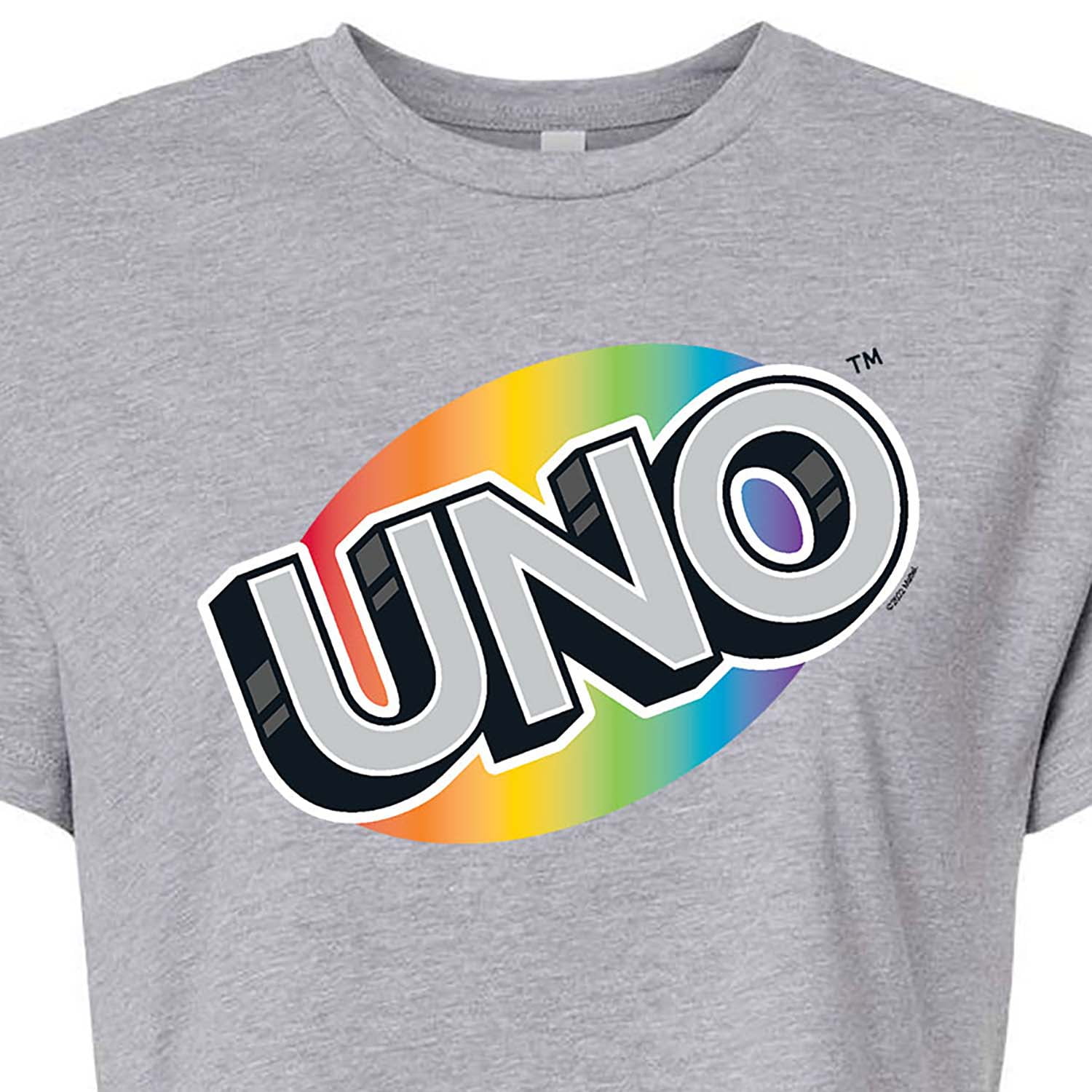 UNO Pride Collection - Rainbow - Juniors Cropped Cotton Blend T-Shirt
