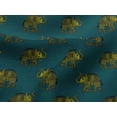 thumbnail image 4 of oneOone Viscose Jersey Fabric Elephant Block Printed Fabric 1 Yard 60 Inch Wide, 4 of 5