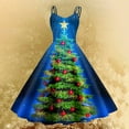 thumbnail image 1 of WILLBEST Vestido Informal Con Estampado Navideño Para Mujer, Sin Mangas, Para Fiestas Y Reuniones 966, 1 of 3