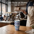 thumbnail image 5 of Topadorn Ceramic Latte Teacup Travel Coffee Porcelain Mug Ceramic Coffee Mug in Color Box 17 oz.,Blue, 5 of 7