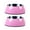 pink, variant on Pet stainless steel dog bowl food bowl double layer melamine cat bowl pet bowl - yellow