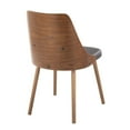 thumbnail image 6 of LumiSource Walnut Wood, Brown PU Anabelle Chair (Set of 2), 6 of 8