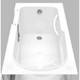 Meditub 30 x 60 in. Soaking Stepin Bathtub, Left Drain White