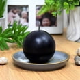 thumbnail image 3 of Zest Candle 6-Piece Ball Candles, 3-Inch, Black, 3 of 6