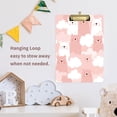 thumbnail image 6 of Acrylic Writing Board Silver 12.5*9 Inch Clipboards Transparent Acrylic Material Suitable For Office Classroom Teachers Fashion Bloggers Stationery Enthusiasts Pink Bear Seamless, 6 of 9
