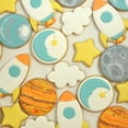thumbnail image 4 of Space Cookie Cutters, Outer Space Fondant Stamper Set, Spaceship Astronaut Rocket Moon Star Planet Circle Pastry Biscuit Cake Baking Mold for Space Astronaut Themed Party Supplies, 4 of 7