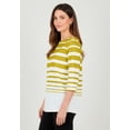 thumbnail image 3 of Jessica London Women's Plus Size Boatneck Tunic Top 3/4 Sleeve Shirt  Loose Fit, 3 of 5