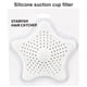 thumbnail image 4 of Advancent Recogedor de pelo de estrella de cinco puntas, colador de fregadero de cocina, antibloqueo, cubierta de desagüe para bañera, filtro Juegos de accesorios de baño Blanco, 4 of 6