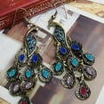thumbnail image 6 of Naturegr Earrings Bohemian Style Vintage Jewelry Peacock Dangle Hook Earrings for Party, 6 of 7