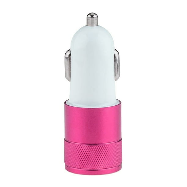 Methold 2.1A 1A Aleación 2 puertos USB de coche USB dual de carga inteligente universal para para teléfono móvil Android Electrónica Rojo