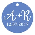 thumbnail image 1 of 100 Pcs Ronds Personnalisés Tags Initiale Cadeau de Mariage Papier Tags, 1 of 1