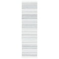 thumbnail image 6 of SAFAVIEH Kilim Mckayla Striped Polyester Area Rug, Ivory/Light Blue, 6' x 6' Round, 6 of 10