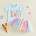 thumbnail image 5 of My First Easter Baby Girl Outfit Easter Outfit Romper Floral Tutu Skirt with Headband Girl Baby Dress, 5 of 10